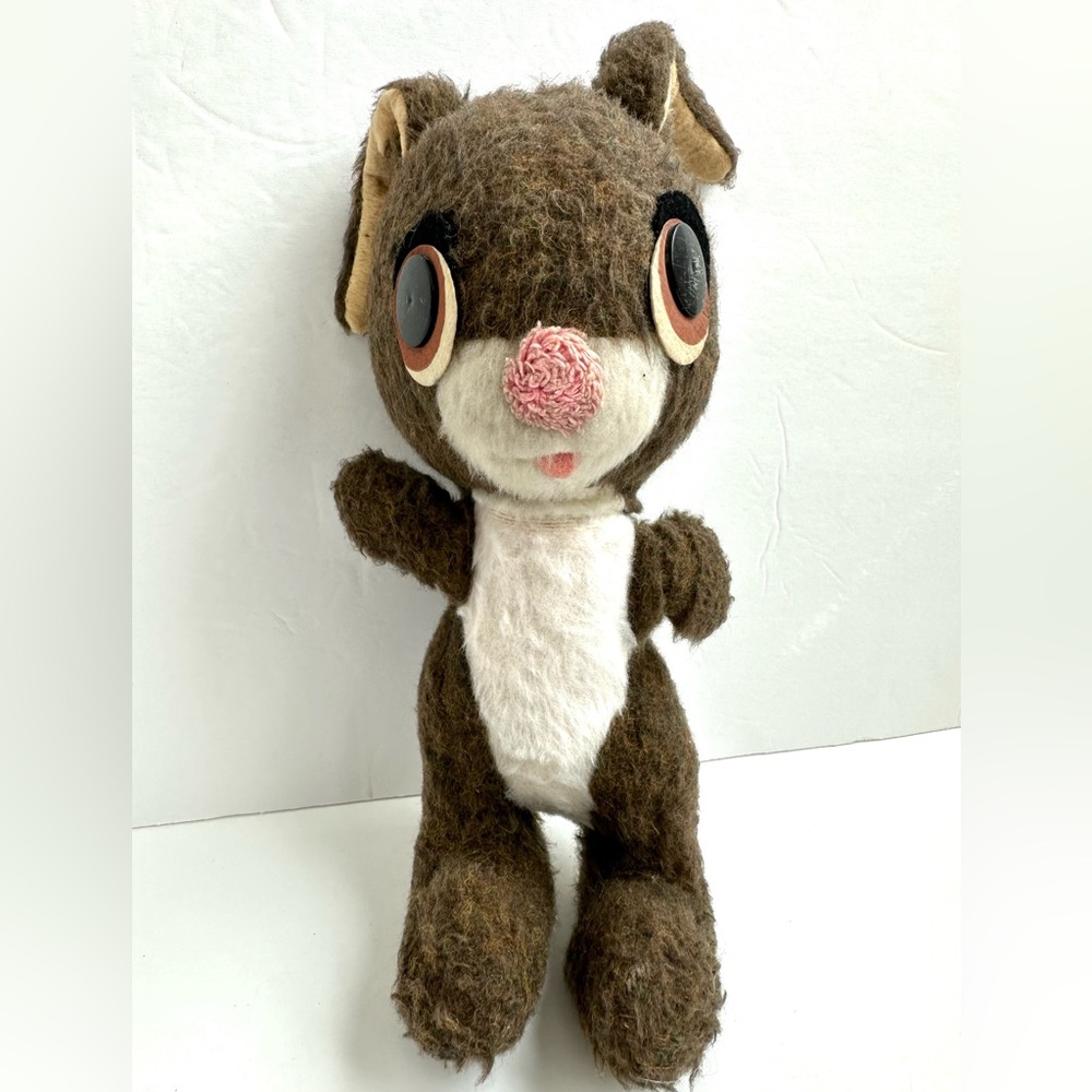 Animal Fair Inc Vintage Retro Easter Bunny Rabbit Big Eyes Plush Stuffed Animal